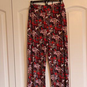 Ellen Tracy Colorful Paisley Lounge/Pajama Pant Size XL Cozy Rayon/Spandex